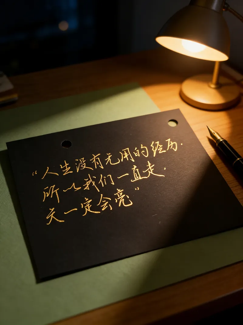 人生没有无用的经历，天一定会亮